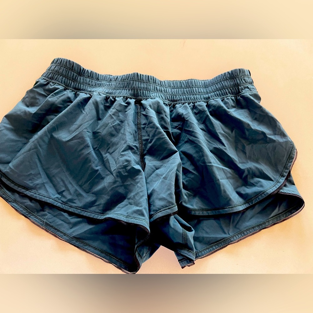 Lululemon Teal 3’ inch running shorts